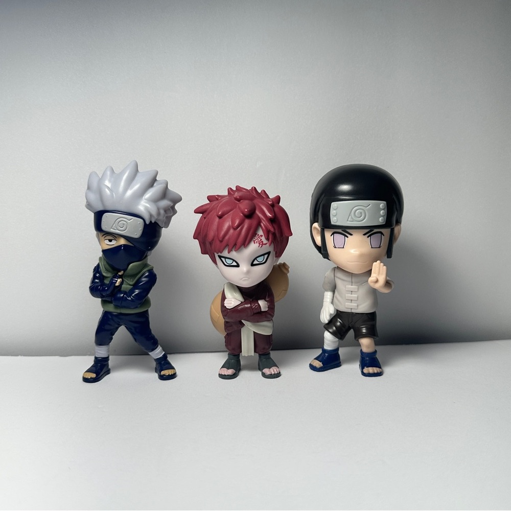 Naruto Set Burger King Kids Meal Toy NEJI - GAARA - KAKASHI.